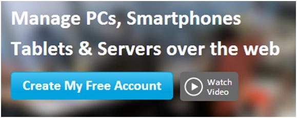 рис.1. Для использования программы нужно посетить официальный сайт Soluto.com, получить доступ к бесплатному использованию путем нажатия кнопки ярко-голубого цвета с надписью Create My Free Account (создать свой бесплатный аккаунт)