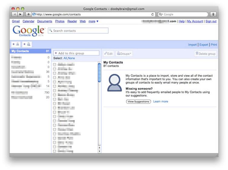 Посмотреть их можно на странице contacts.google.com
