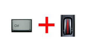 Крутить колесико к верху (увеличение) или книзу, чтобы сделать значки меньше