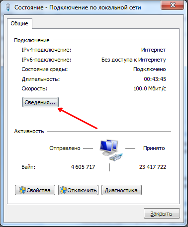 Дополнителная информация о сети Дополнителная информация о сети
