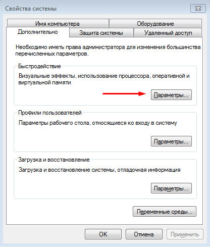 Свойства системы