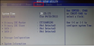 После нажатия DELETE появится экран базовой настройки BIOS