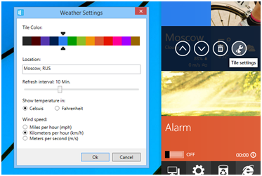 После нажатия данной кнопки появляется контекстное меню при наведении на определенный сегмент боковой панели гаджетов