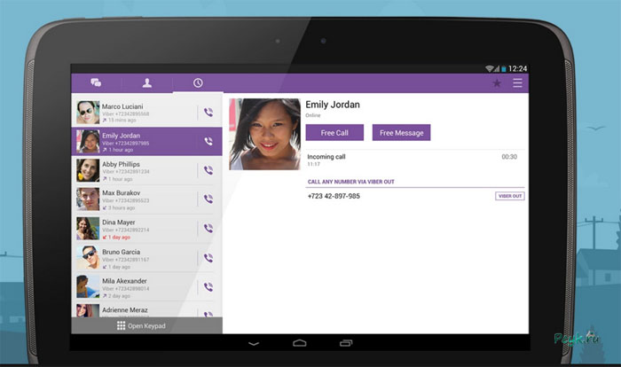 По подобному принципу разработано приложение Viber, где за некоторую сумму осуществляются звонки с планшета