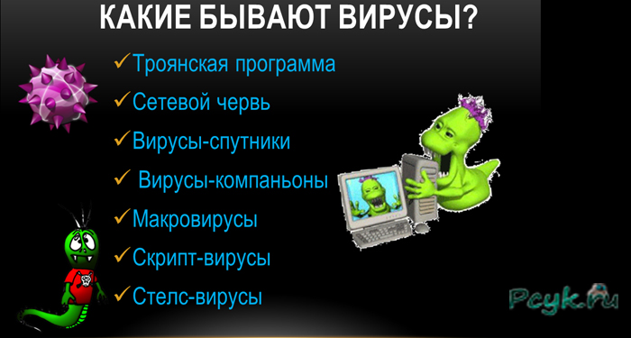 Какие есть вирусы у компьютера что они делают