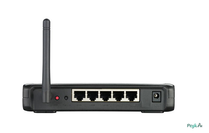 Разъемы и переключатели на роутере