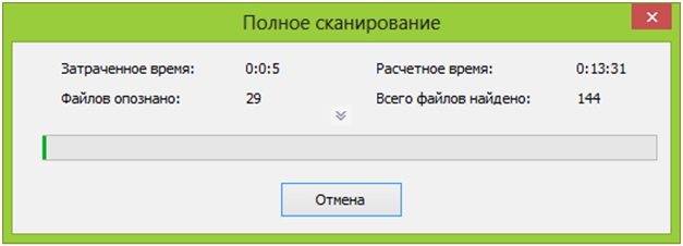 Сканирование флешки