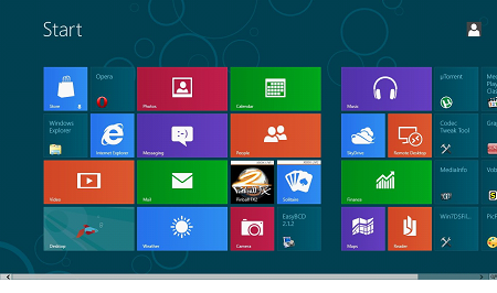 Начальный экран Windows 8.1