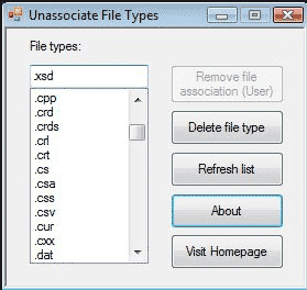 Программа UnassociateFileTypes