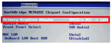 Активация видеокарты