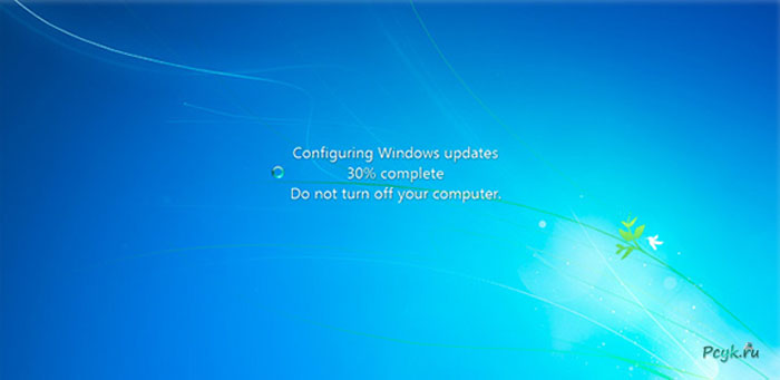 Зависла установки обновлений Windows 7