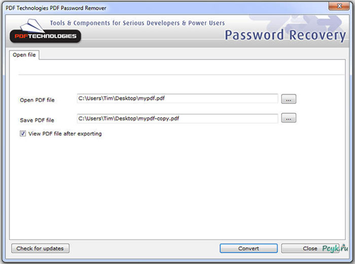 PDF Password Remover Tool