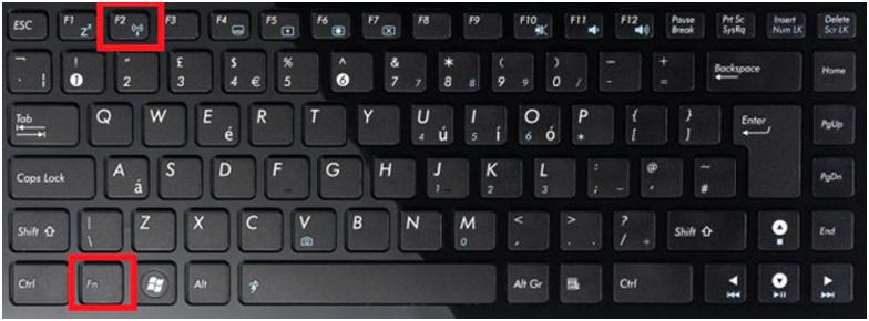 Чтобы включить WiFi на ноутбуке ASUS, служат клавиши FN+F2