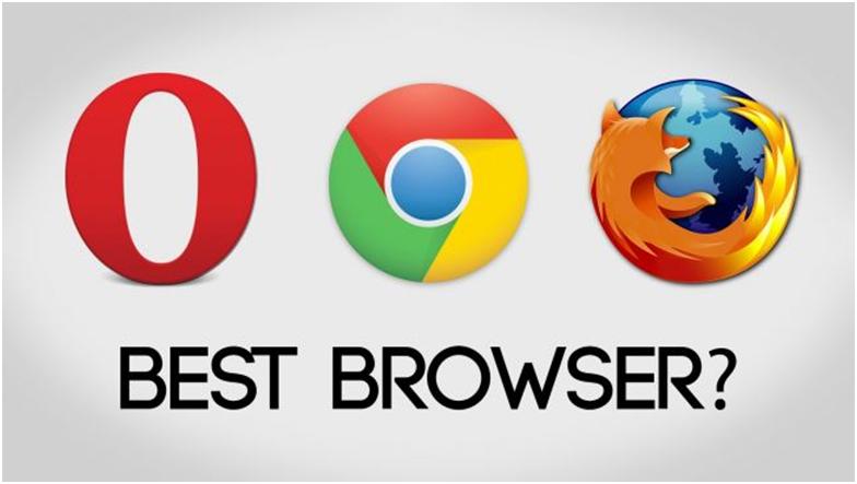 Opera, Google Chrome, Firefox
